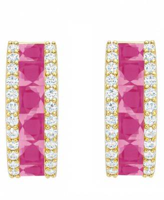 Emerald (1-1/3 ct. t.w.) and Diamond (1/4 ct. t.w.) Earrings in 14k Gold