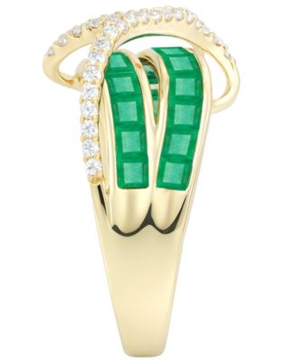 Emerald (1-3/4 ct. t.w.) and Diamond (1/3 ct. t.w.) Ring in 14k Gold (also in 14k White Gold Sapphire & 14k Gold Ruby)