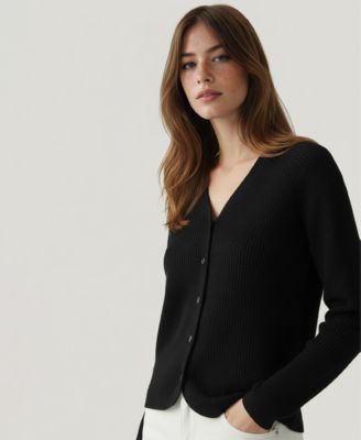 Soft by Women's Tulip Hem Cashmere Cardigan Sweater