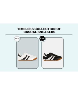 Womens Blaster Casual Striped Lace-Up Sneakers