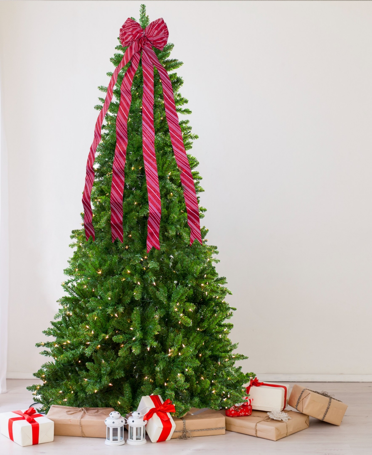 Northlight 16 Loop Christmas Bow Decoration, 48" X 10" In Red