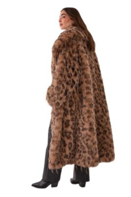 Faux Fur Longline Coat