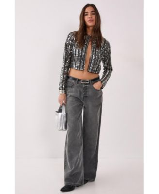 Women's Beaded Long Sleeve Jacket