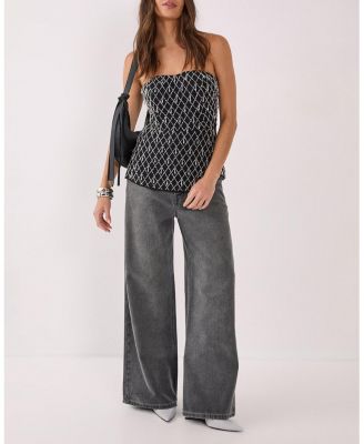 Droplet Embellished Longline Bustier Top