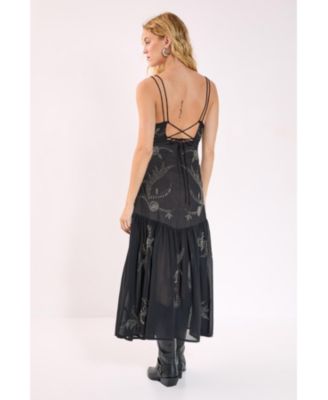 Ring Cut Out Volume Maxi Dress