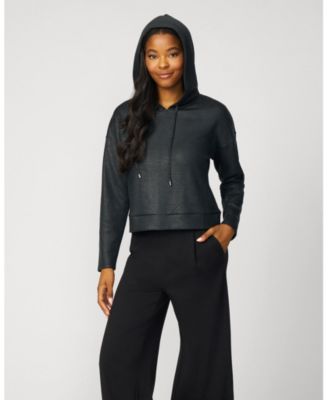 Women's Coated Bubble Hem Hoodie