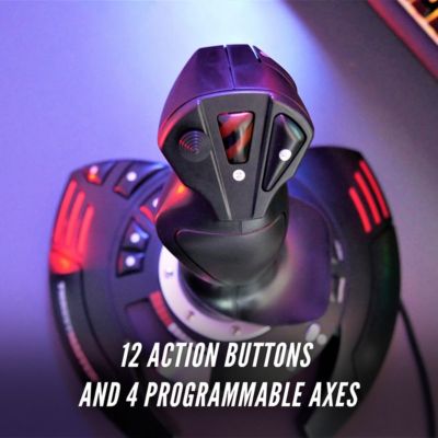 T. Flight Hotas X Joystick and Throttle for PC and PlayStation 3, Black