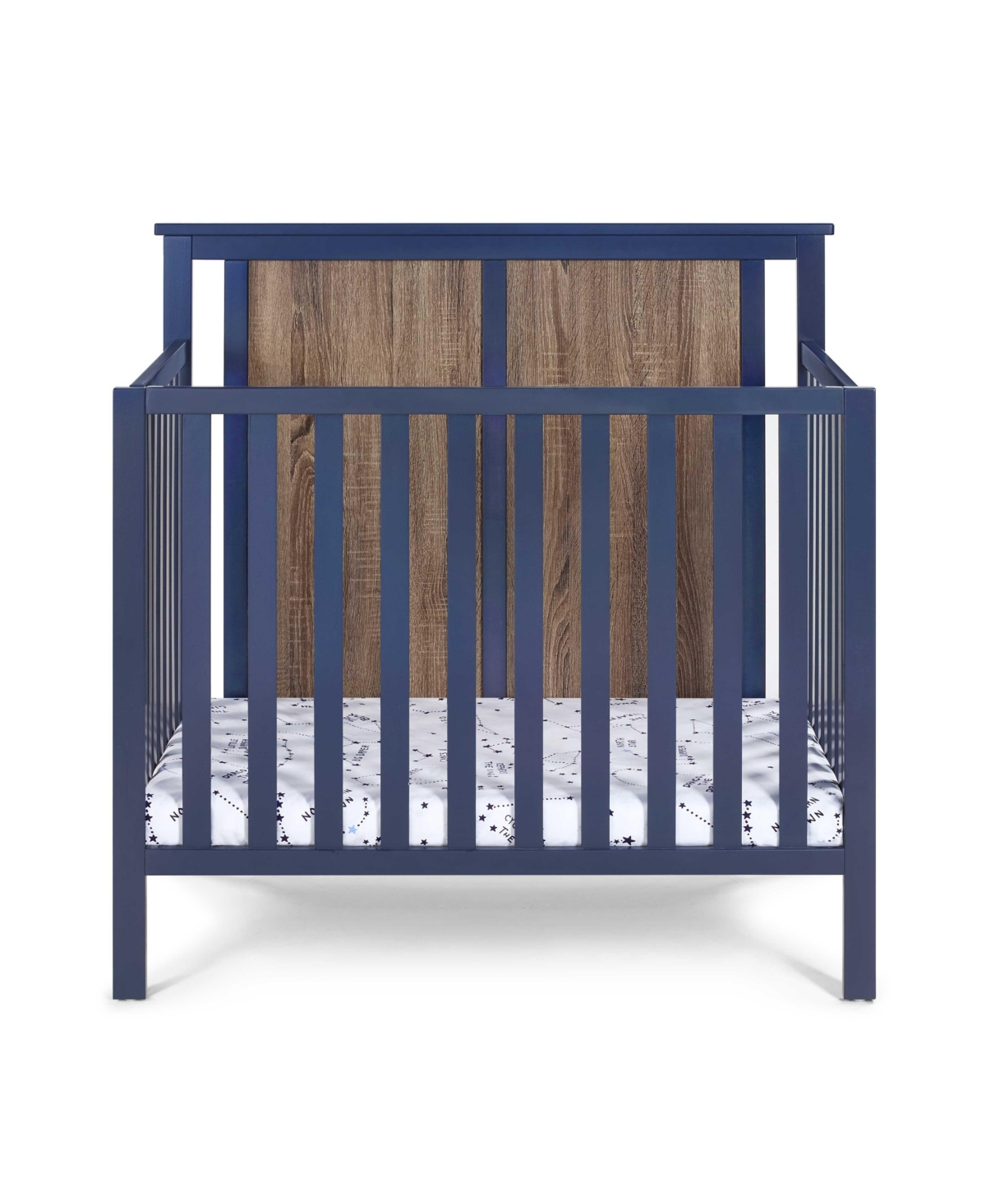 Forest'nSky Mini Crib with Mattress Pad in Gray and Rockport Gray