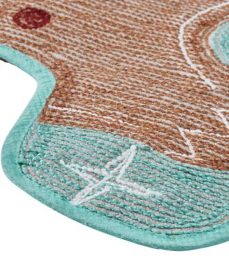 Gingerbread Man Holiday Bath Rug Set, 2 Count