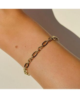 Aurora Link Oval and Textured Link Bracelet