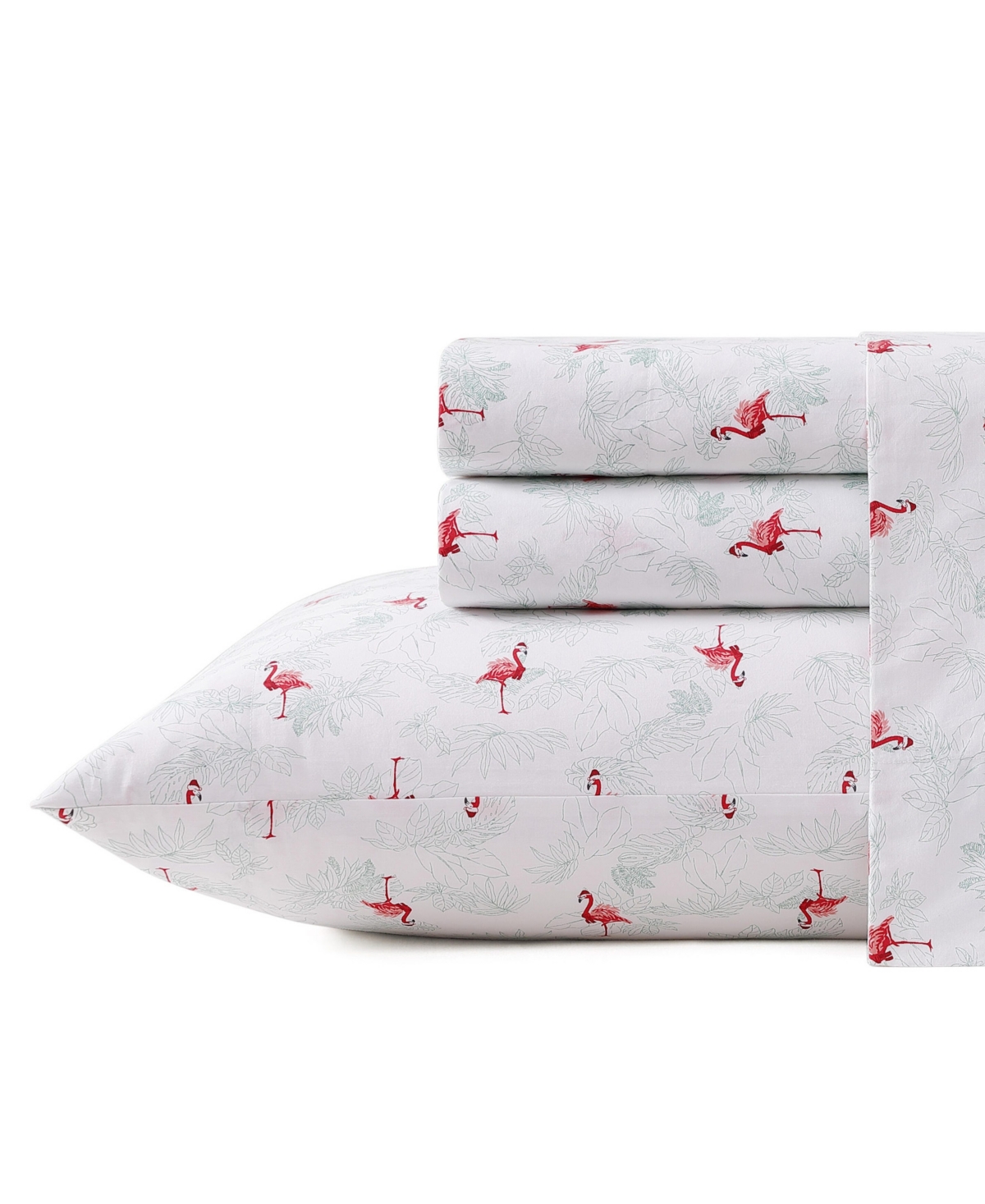 Tommy Bahama Printed Holiday 200-thread Count Cotton 4-pc. Sheet Set, Queen In White