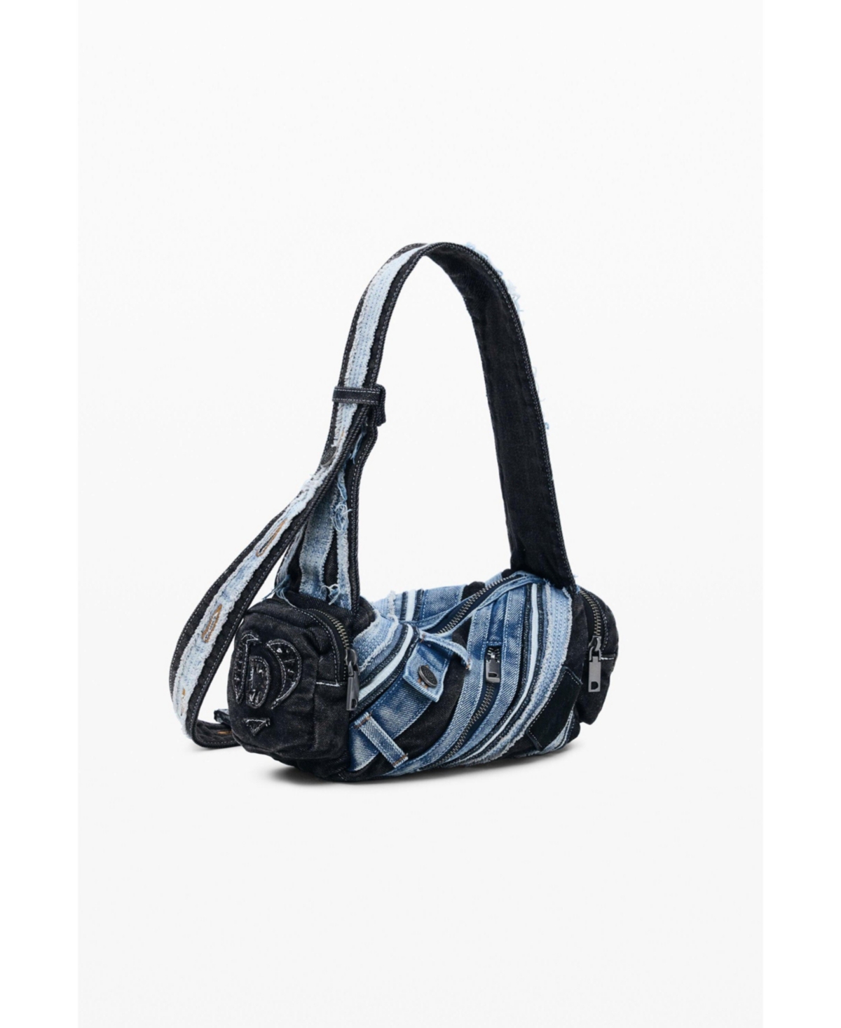 Desigual Women's Medium Denim Bag With Patch In Blue