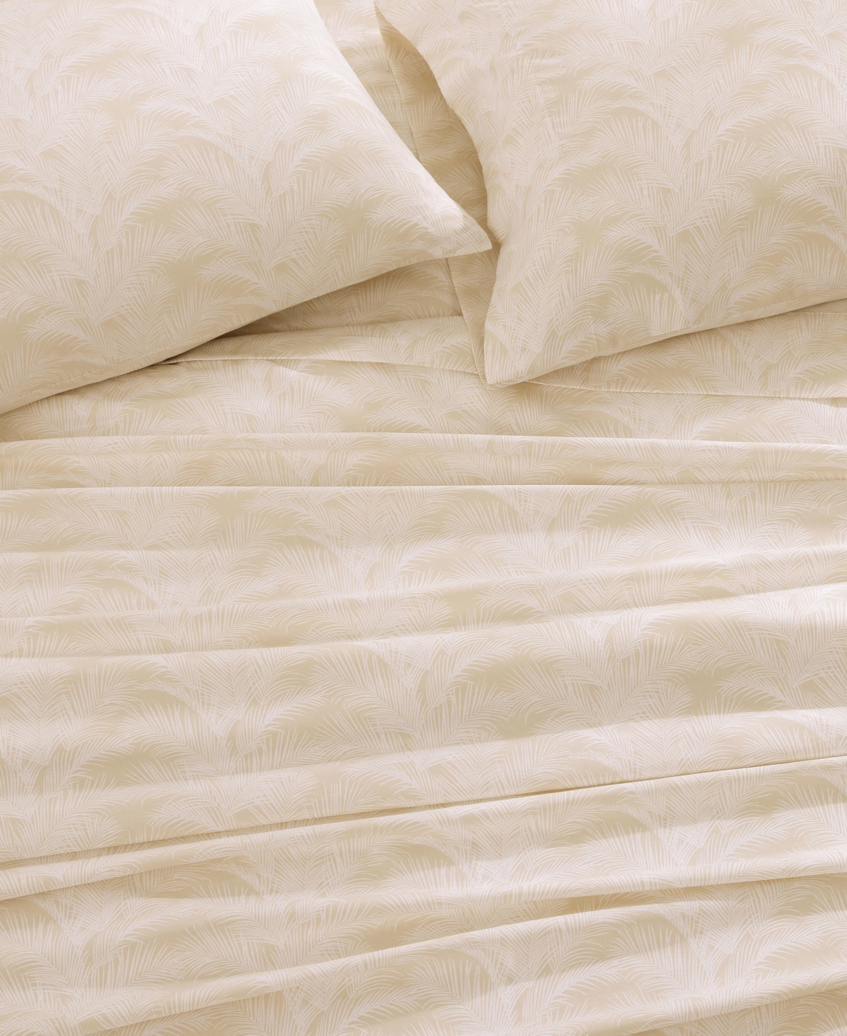 Tommy Bahama All Over Palms 300-thread Count Cotton 4-pc. Sheet Set, Queen In Neutral