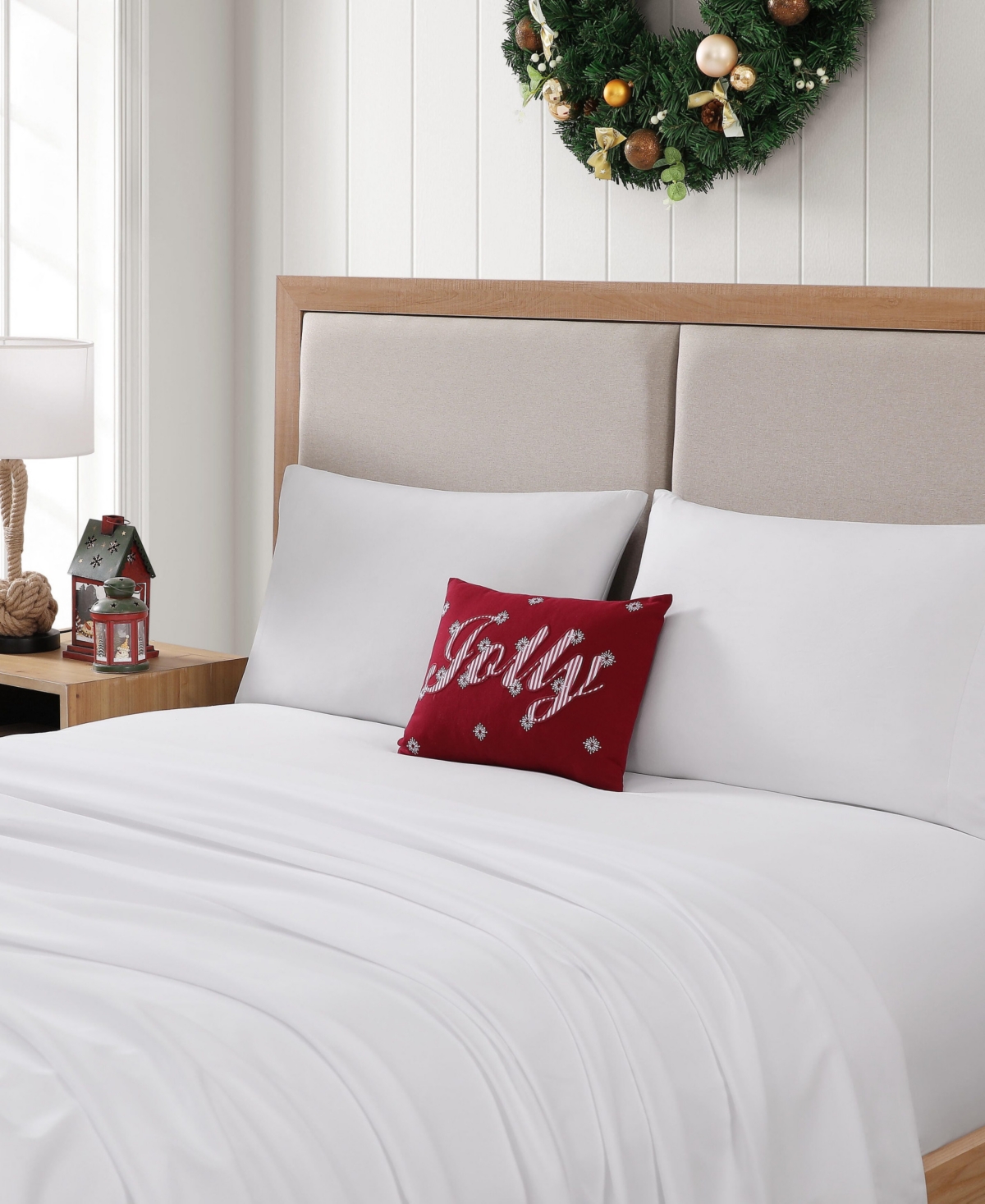 Tommy Bahama Jolly Stripe 100% Cotton Percale Decorative Pillow In Red