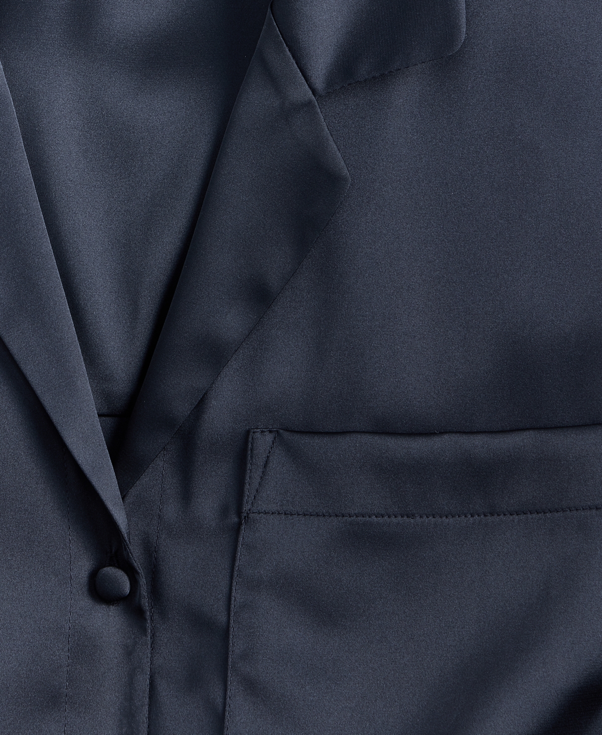 I.n.c. International Concepts Women's Long Sleeve Lace Trim Boxy Satin Notch Set, Created for Macy's