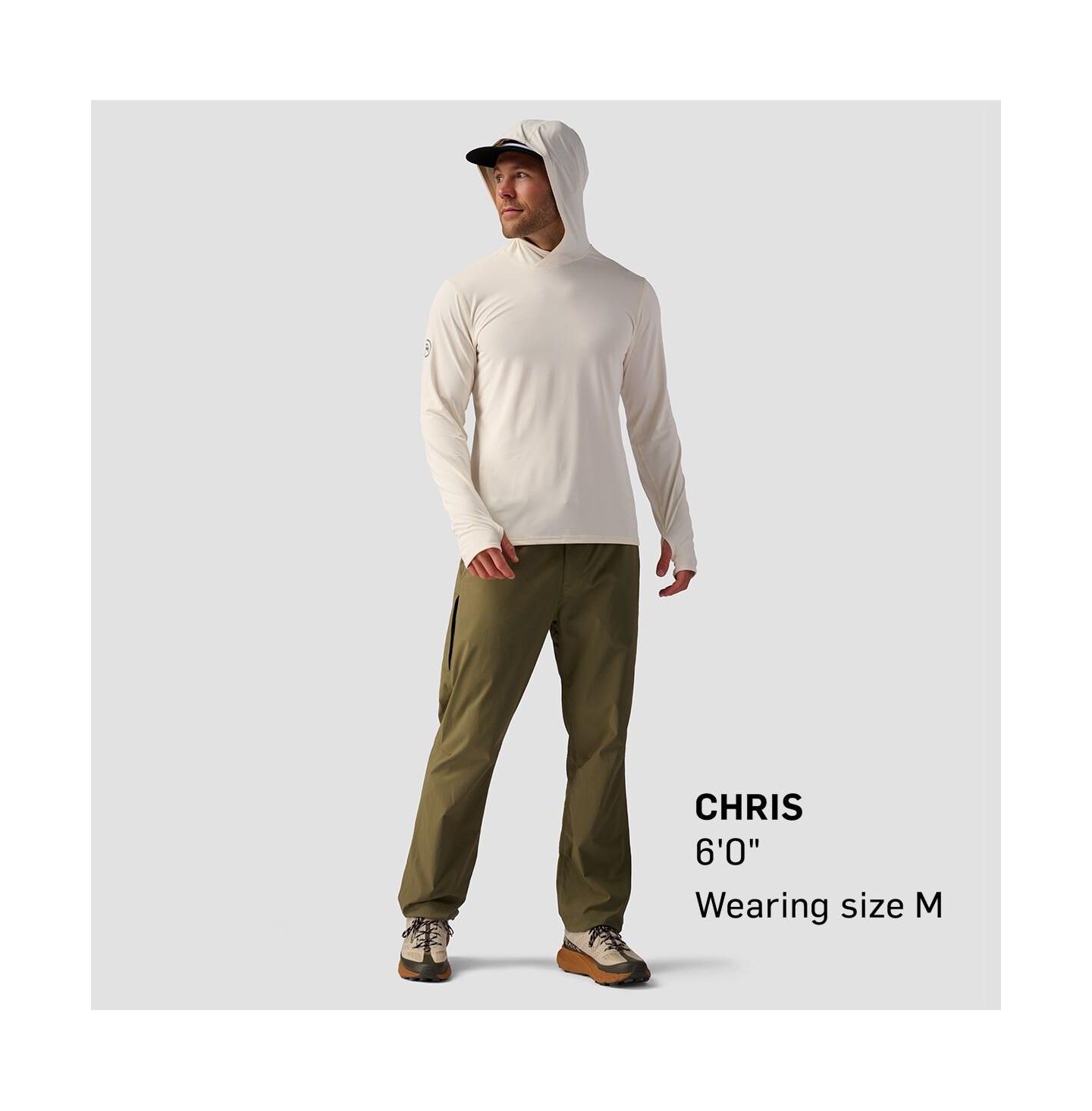 Мужское худи Backcountry Tahoe Sun Performance Shirts Long Sleeve, цвет: Egret — фото 6