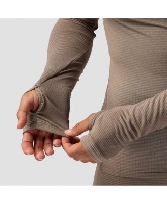 Women's Backcountry Pines Microgrid Ultra-Lt Baselayer Balaclava Top Lightweight Long Underwear Tops