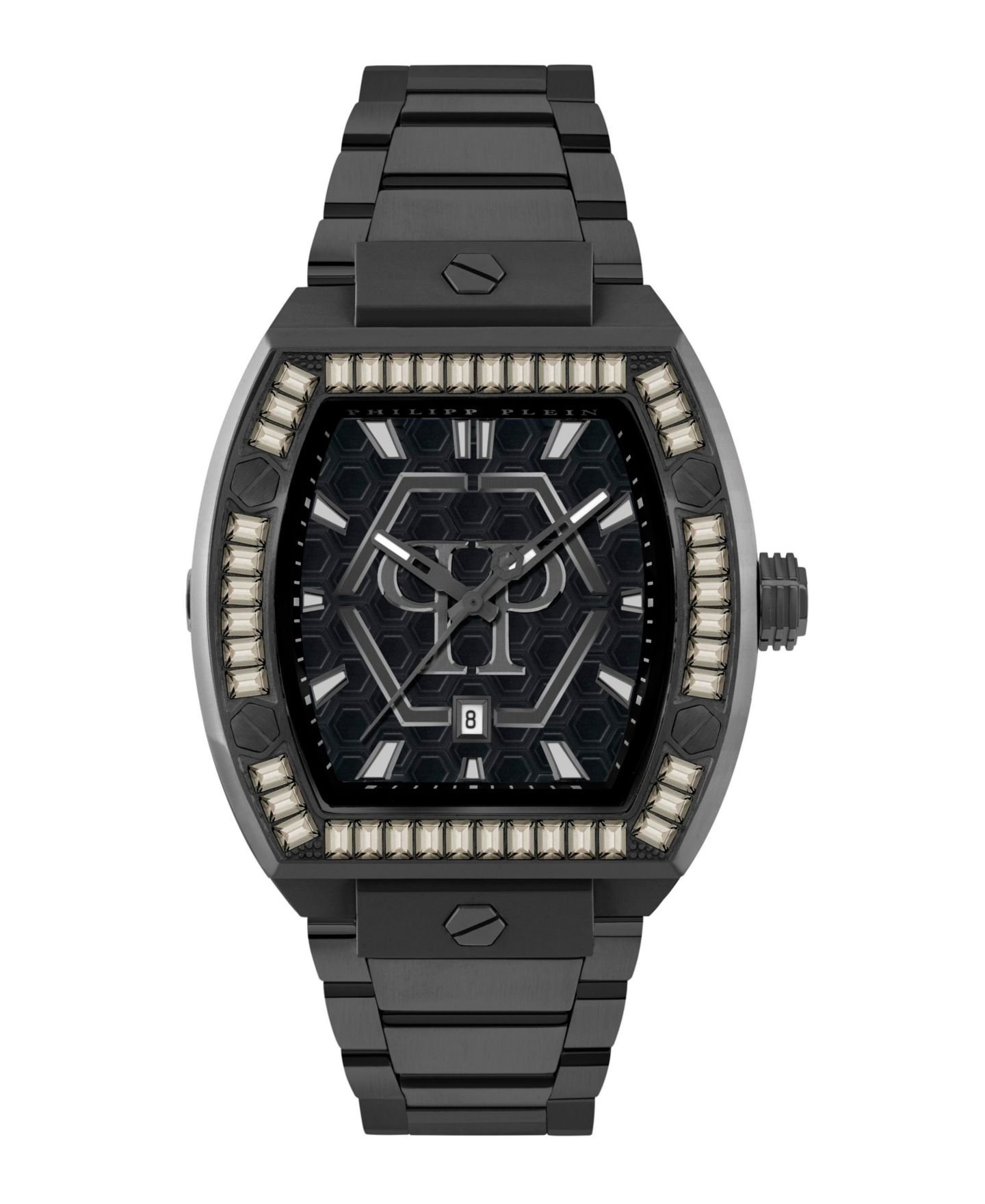 Мужские часы Philipp Plein Black Stainless Steel Watch, 44mm — фото 1