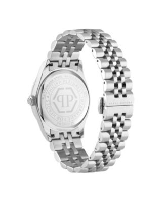 Men's Silver Stainless Steel Watch, 43mm