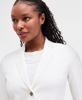 Women's Stretch Crepe Two-Button Jacket, Regular & Petite
