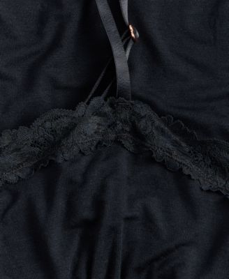 Women's Knit Lace Trim Modal Chemise, Created for Macy's