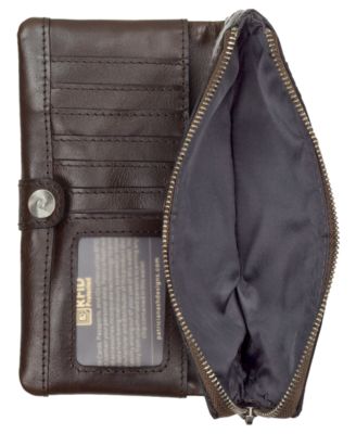 Prassa Bark Leaves Textured Wallet