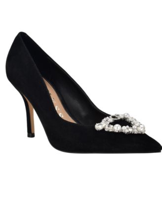 Women's Prinsen Rhinestone Embellished Pointed Toe Pumps