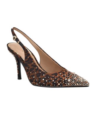 Women's Princessa Quattro G Embellished Slingback Stiletto Pumps