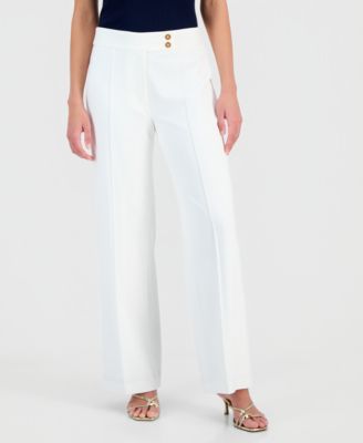 Women's Extended-Tab Wide-Leg Ankle Pants