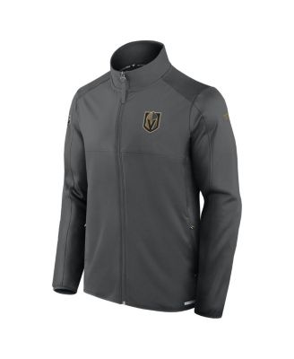 Men's Gray Vegas Golden Knights Authentic Pro Rink Fleece Full-Zip Jacket
