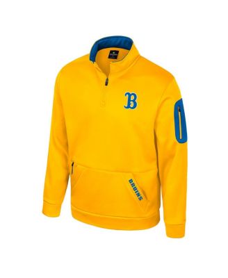 Men's Gold UCLA Bruins Mainframe Quarter-Zip Fleece Jacket