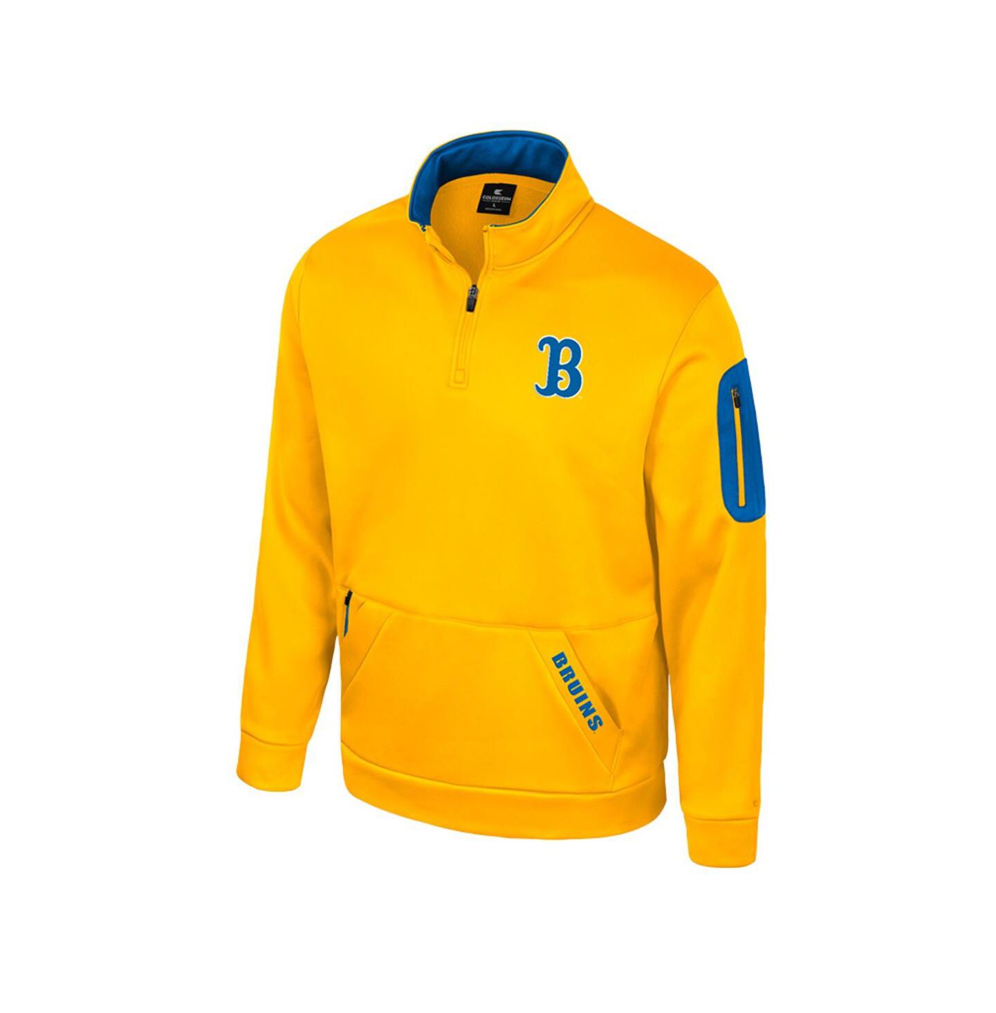 Мужская куртка Colosseum Gold Ucla Bruins Mainframe Quarter-Zip Fleece — фото 3