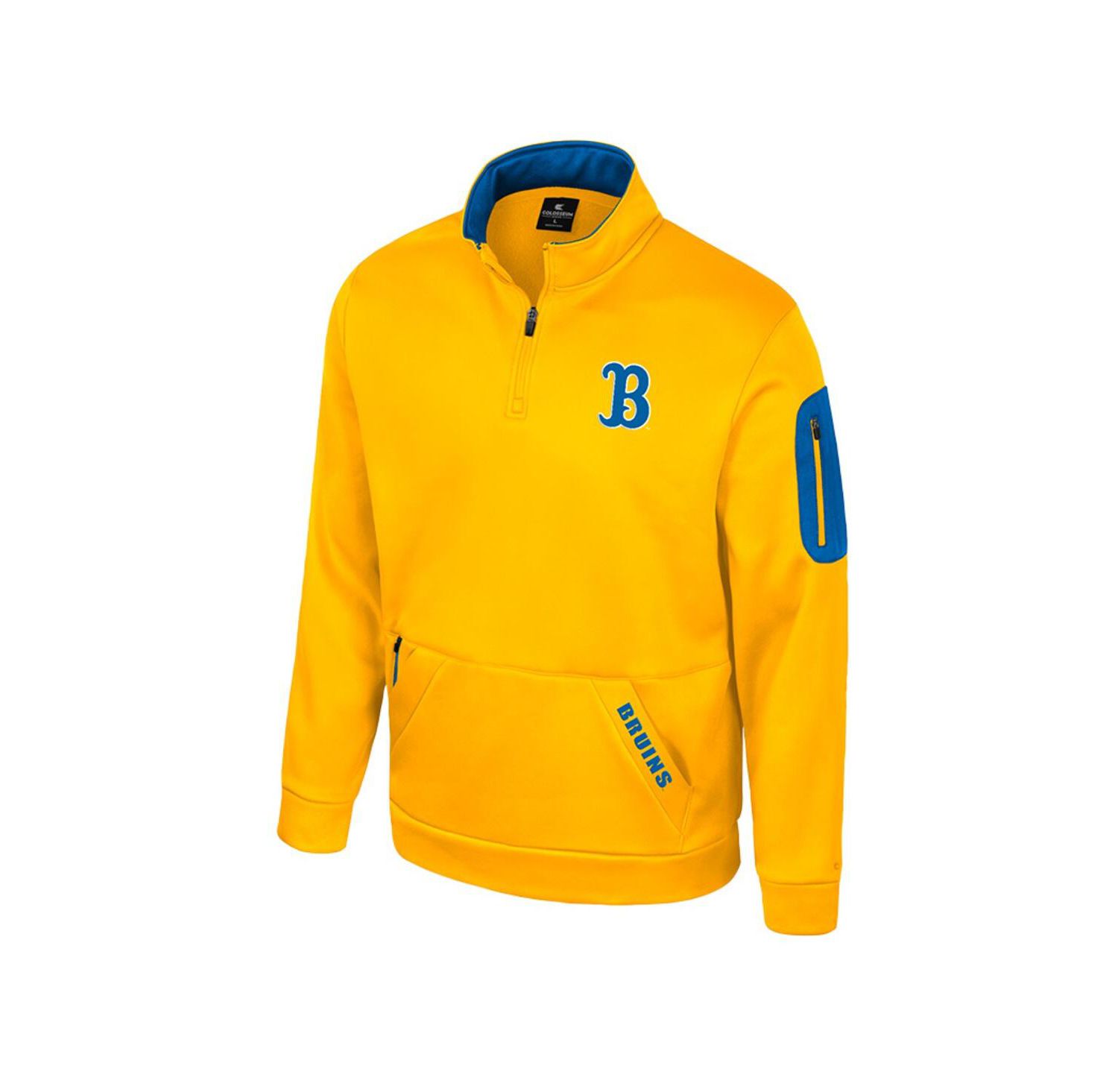 Men's Gold UCLA Bruins Mainframe Quarter-Zip Fleece Jacket