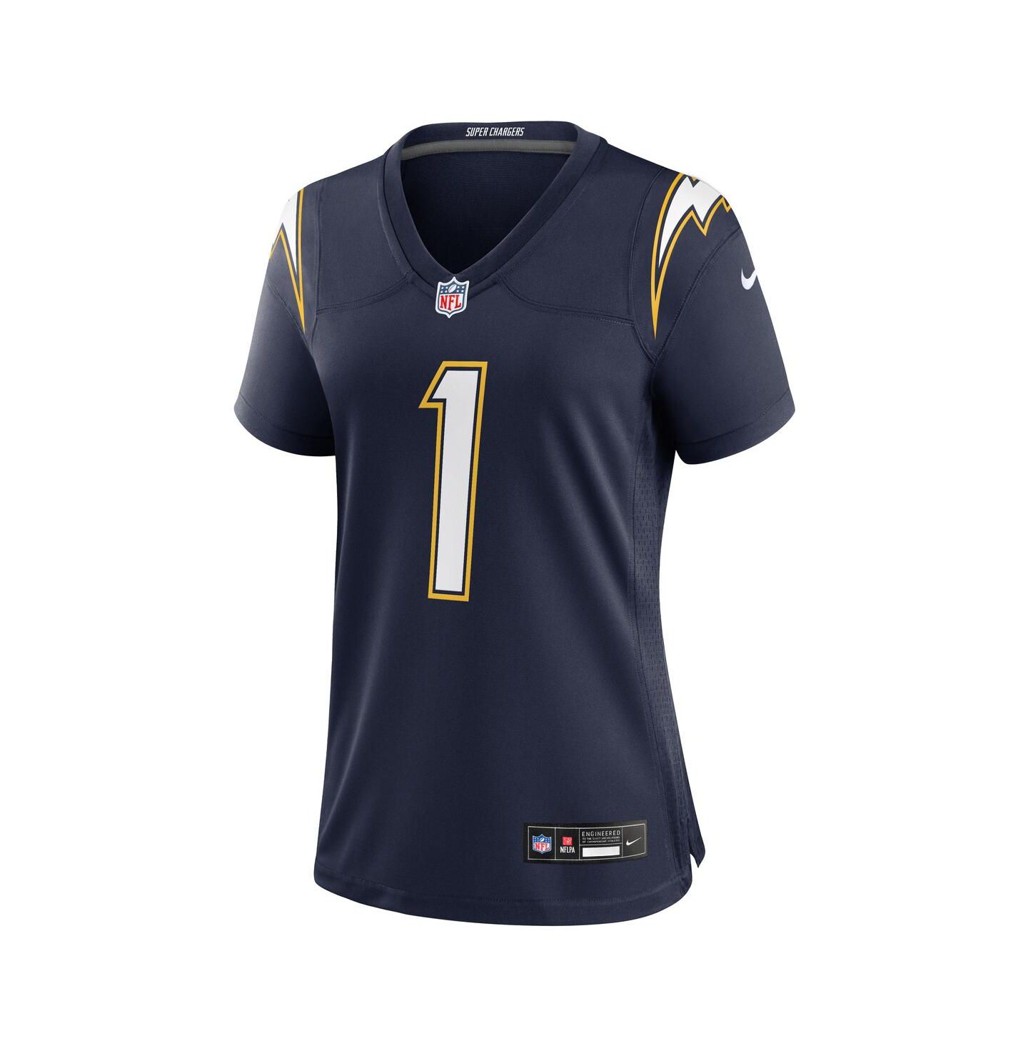 Женский топ Nike Quentin Johnston Navy Los Angeles Chargers Alternate Super Chargers Game Jersey — фото 3