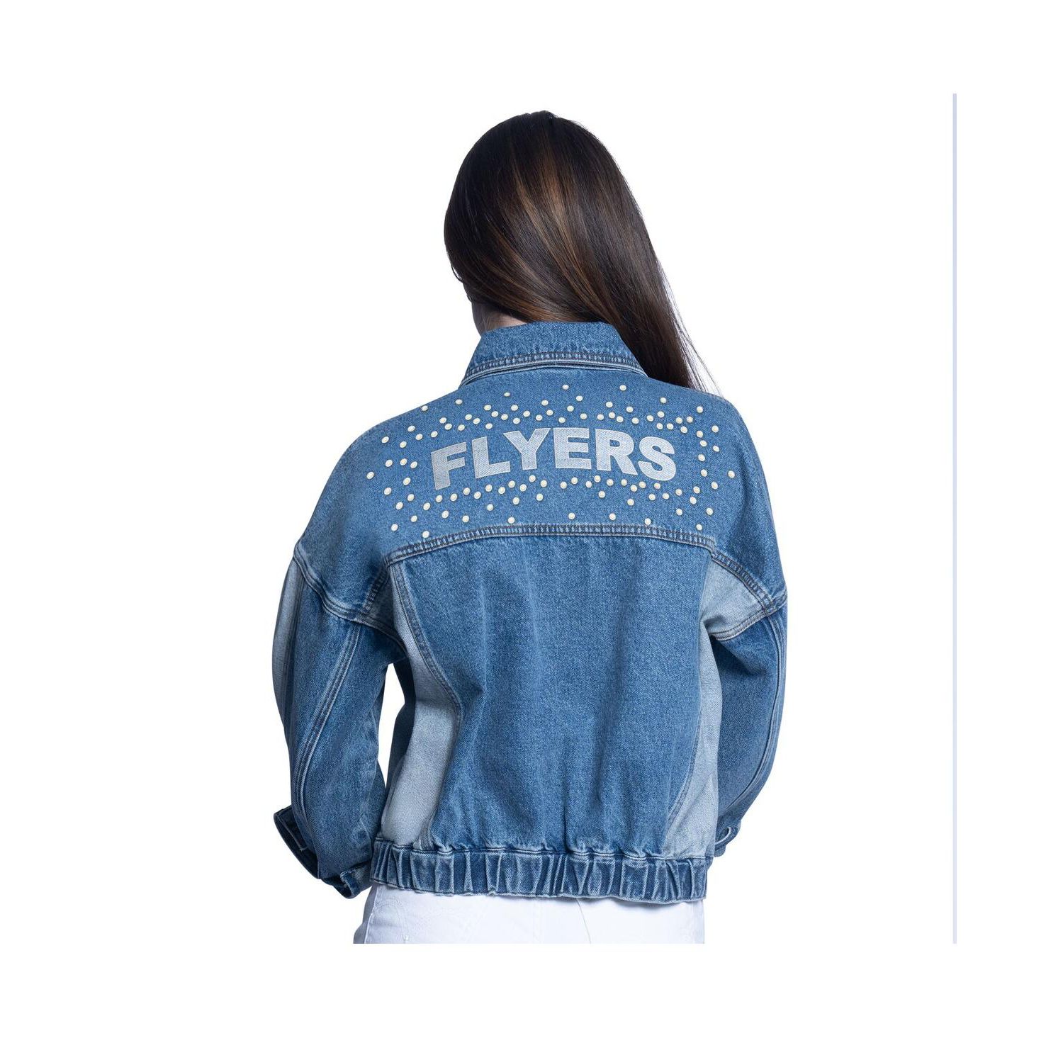 Women's Philadelphia Flyers Buzzer Beater Button-Up Denim Jacket
