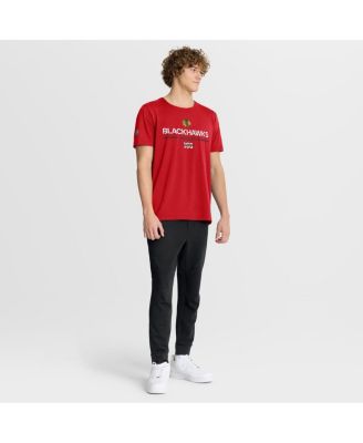 Men's Red Chicago Blackhawks Authentic Pro Centennial Rink Tech T-Shirt