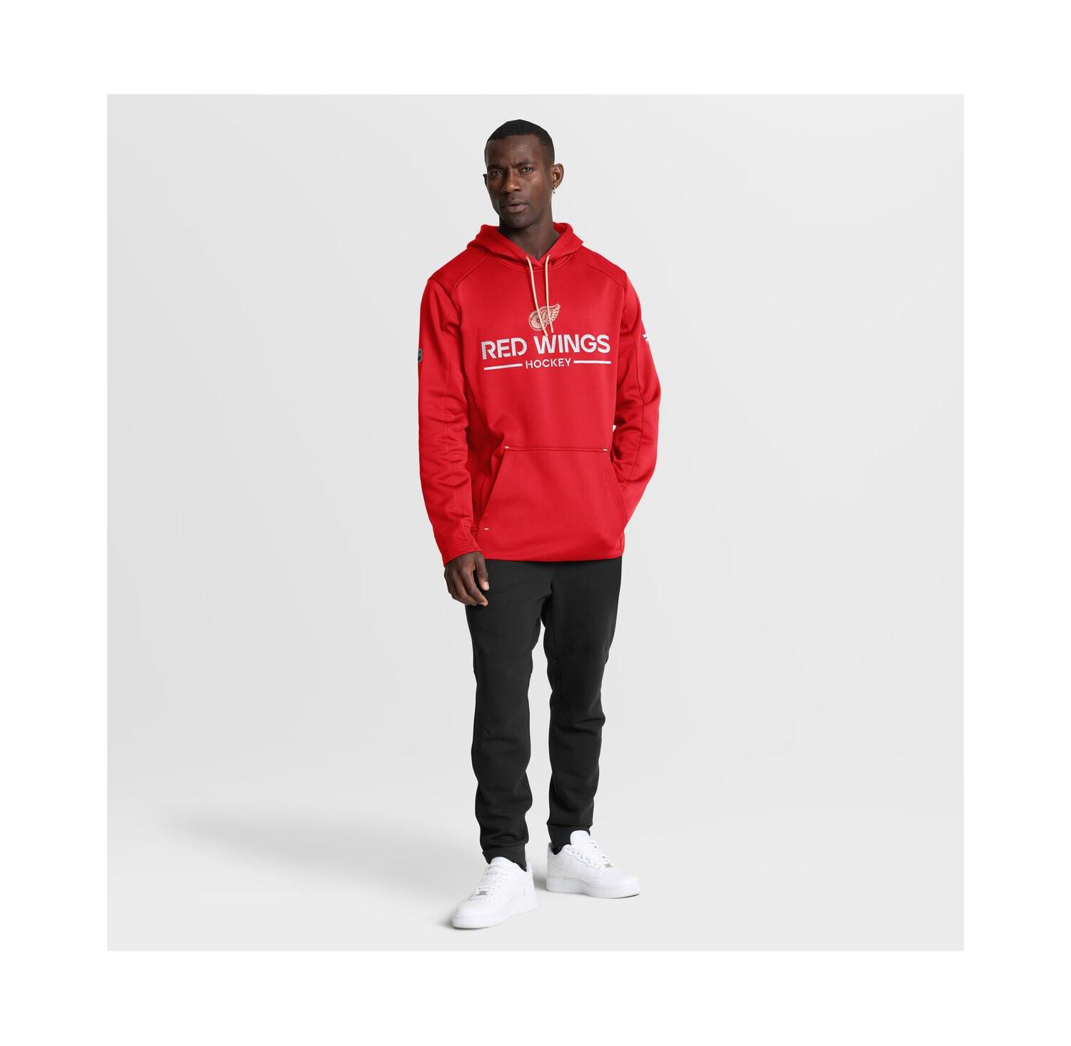 Men's Red Detroit Red Wings Authentic Pro Centennial Rink Hoodie