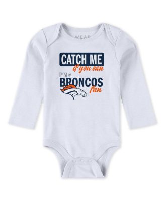 Baby Boys and Girls Newborn 3-Piece Denver Broncos Turn Me Around Bodysuits and Pant Set