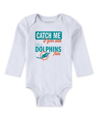 Baby Boys and Girls Newborn 3-Piece Miami Dolphins Turn Me Around Bodysuits and Pant Set