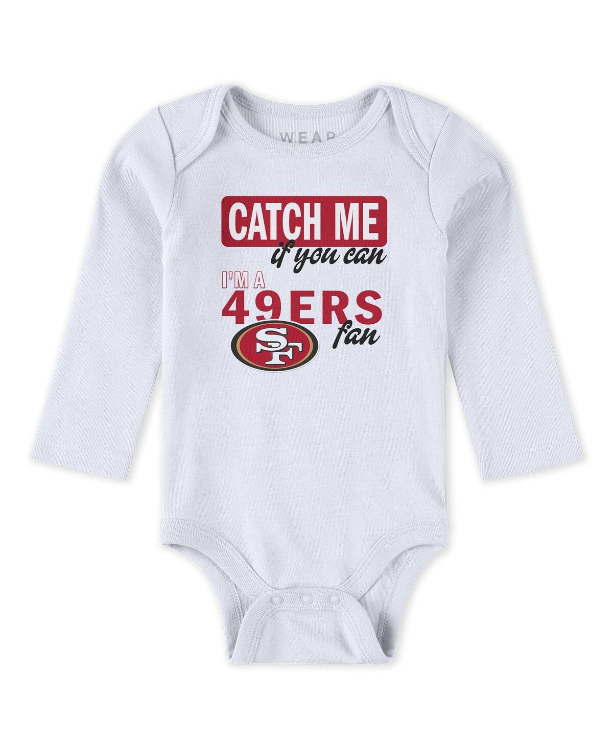Wear By Erin Andrews Baby Boys And Girls Newborn 3-piece San Francisco 49ers Turn Me Around Bodysuits Pant Set In White