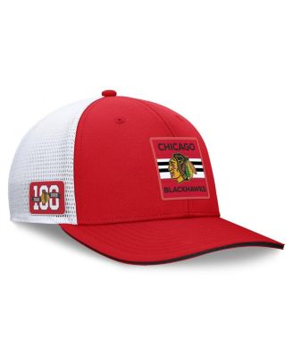 Fanatics - Men's Red/White Chicago Blackhawks Centennial Adjustable Hat