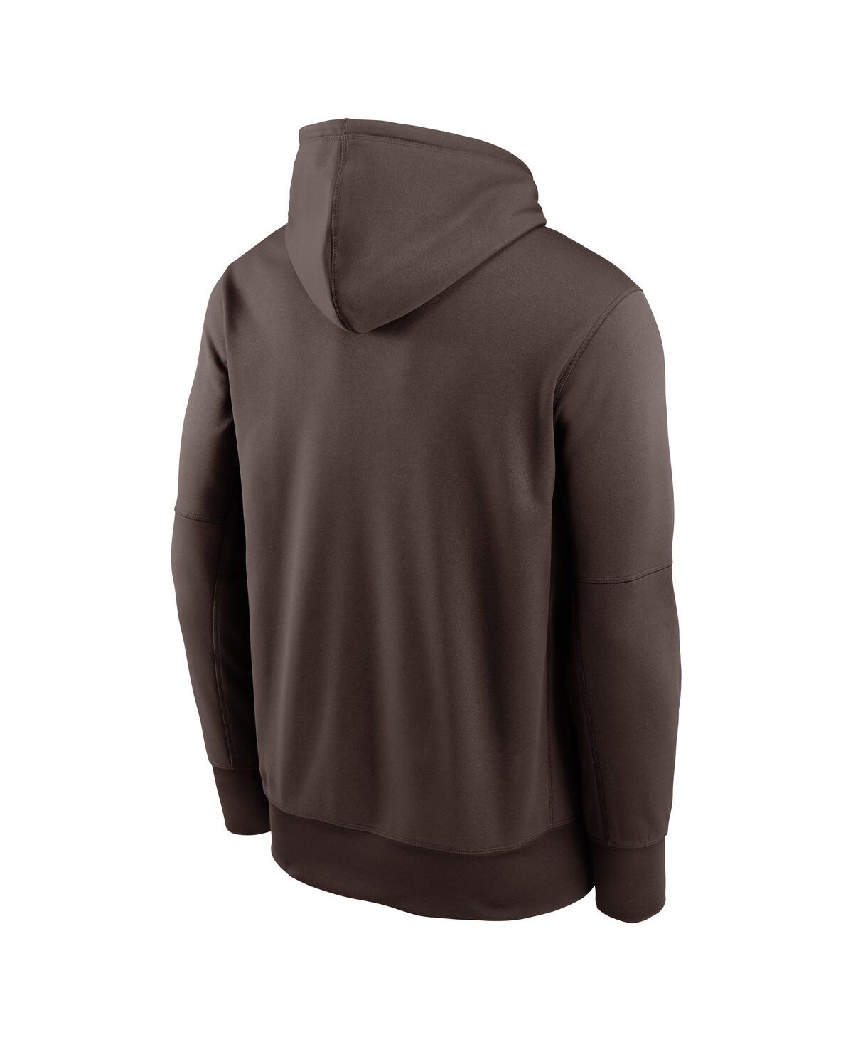 Nike Men's Brown San Diego Padres 2025 Mlb Postseason Authentic Collection Therma Fleece Hoodie In Brown