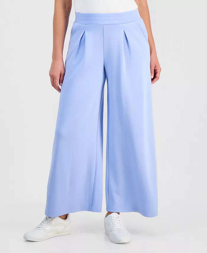 Petite High-Rise Wide-Leg Sweatpants