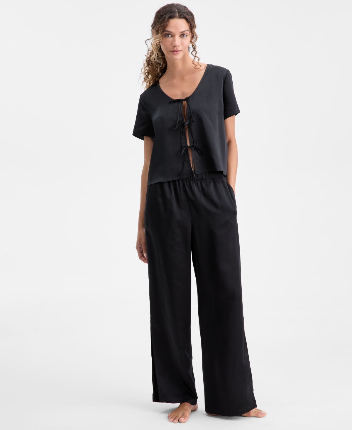 State of Day Women's 2-Piece Short-Sleeve Top and Pants Pajama Set, Macy's Exclusive