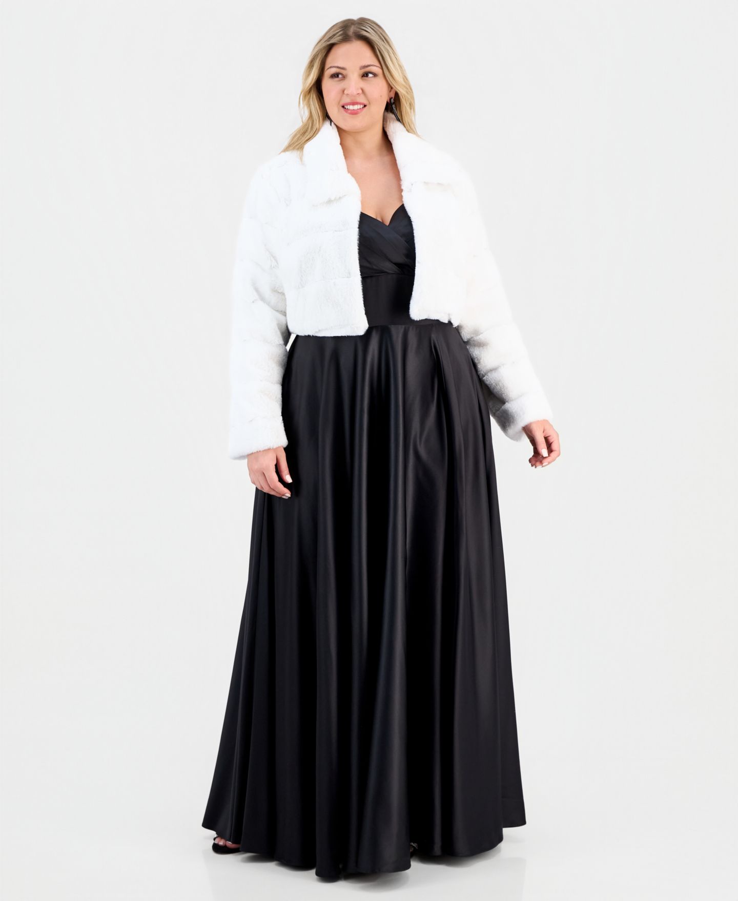Женская куртка INVITEE Bcx Trendy Plus Size Fleece, цвет: Слоновая кость — фото 2