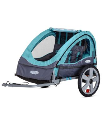 Take 2 Folding Frame Outdoor Nylon Bike Trailer with Double Seat, Blue