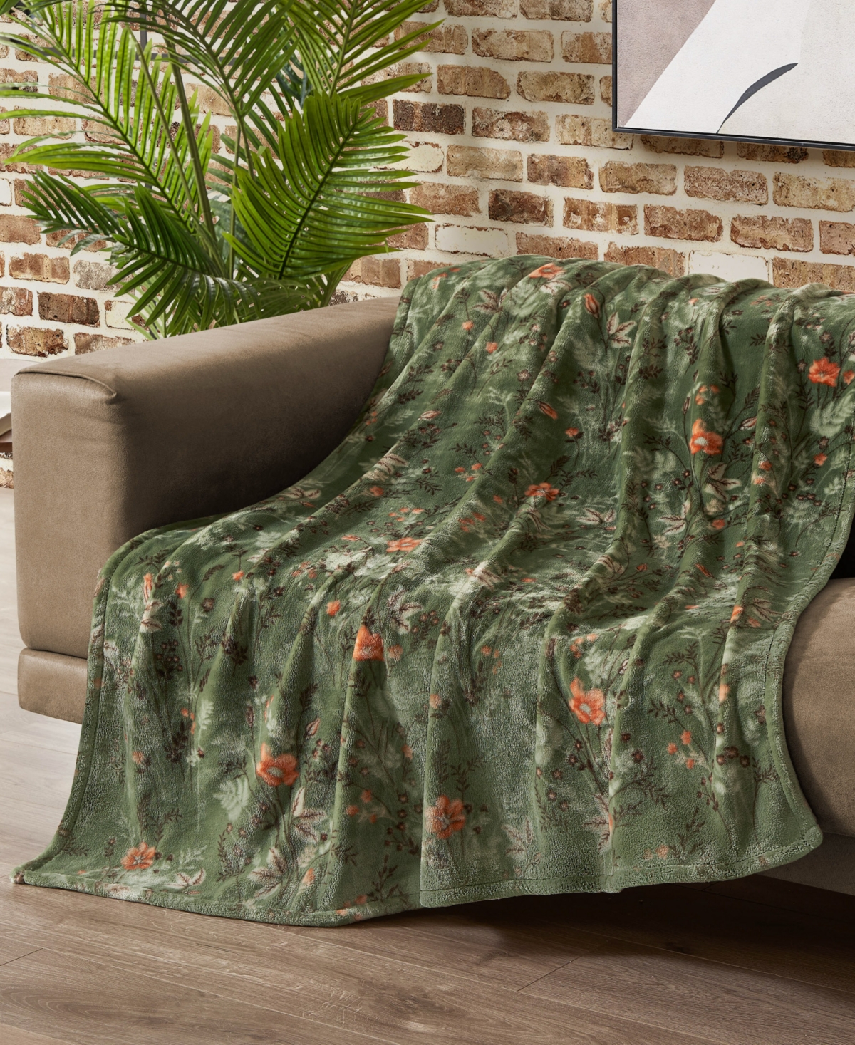 Lucky Brand Wildflower Plush Throw, 50" x 70"