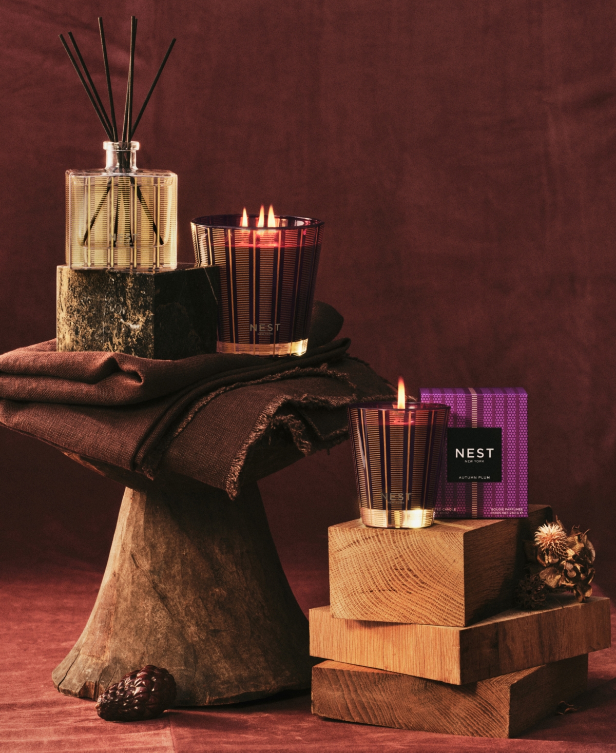 Nest New York Plum and Cinnamon Fragrance Classic Candle, 8.1 oz.