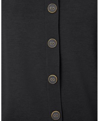 Women's Button Back Rib Knit Sweater