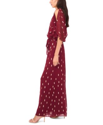 Women's Crew Neck Belted Jumpsuit